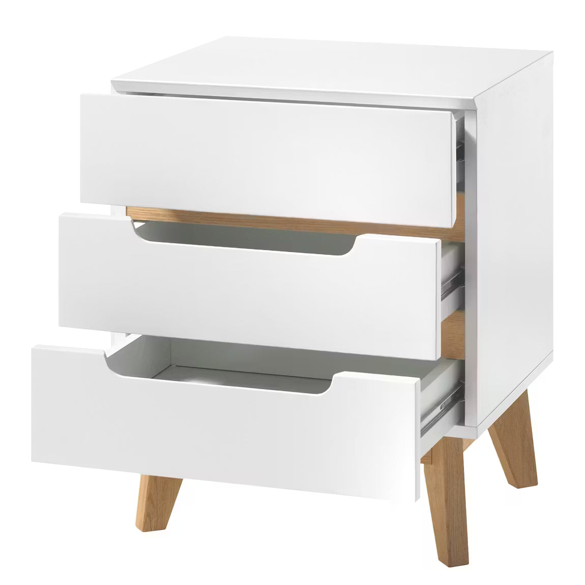 Nachttisch Nachtkommode Kommode +Schubkasten +Holzfüße +Eiche Dekorelemte +Neu auf Lager