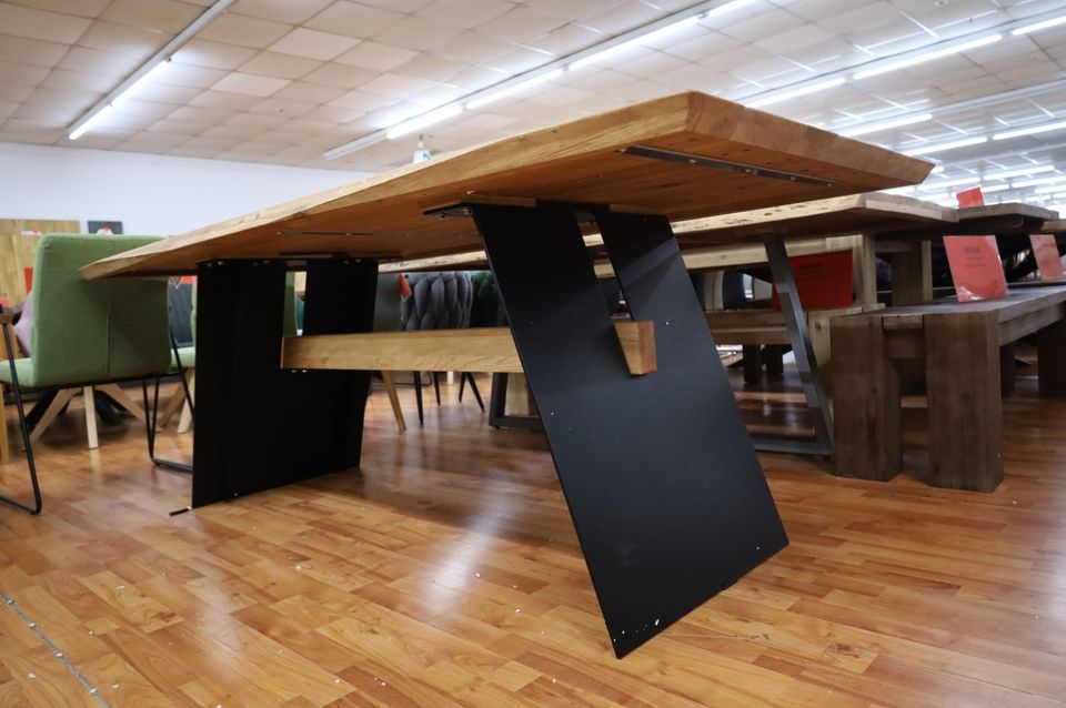 Esstisch Tisch + Schweizer Kante + Massivholz Eiche 220x100cm