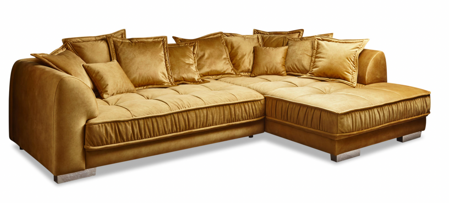 Sofa Couch Wohnlandschaft Big-Sofa +Kissen