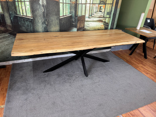 Esstisch Akazie hell +Vollmassiv 3,6cm +Spidergestell +verschiedene Größen +Neu auf Lager