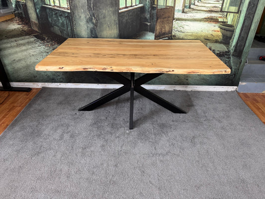 Esstisch Akazie hell +Vollmassiv 3,6cm +Spidergestell +verschiedene Größen +Neu auf Lager