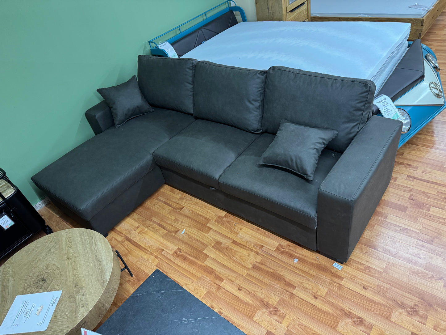 Sofa Couch +Bettfunktion +Kissen +Stauraum