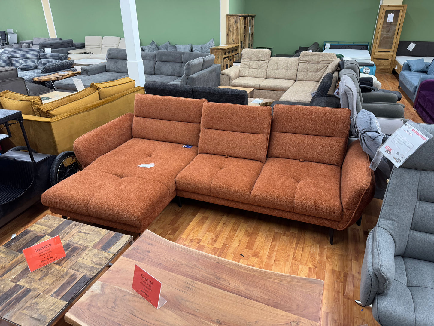 Sofa Couch Wohnlandschaft +Rückenlehnenverstellung