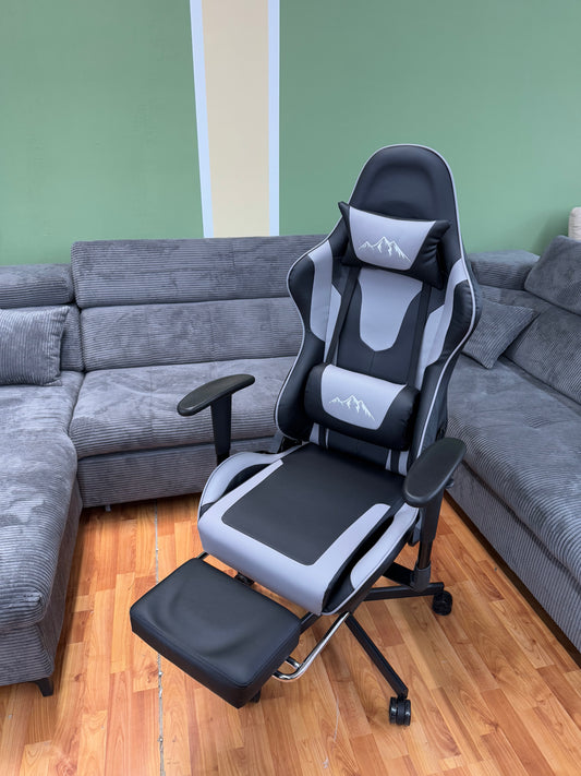 Gaming-Stuhl Bürostuhl +Kissen +Beinablage +Rückenlehnenverstellung +Neu auf Lager