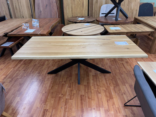 Esstich Eiche +Vollmassiv +Spidergestell +Einzelstück