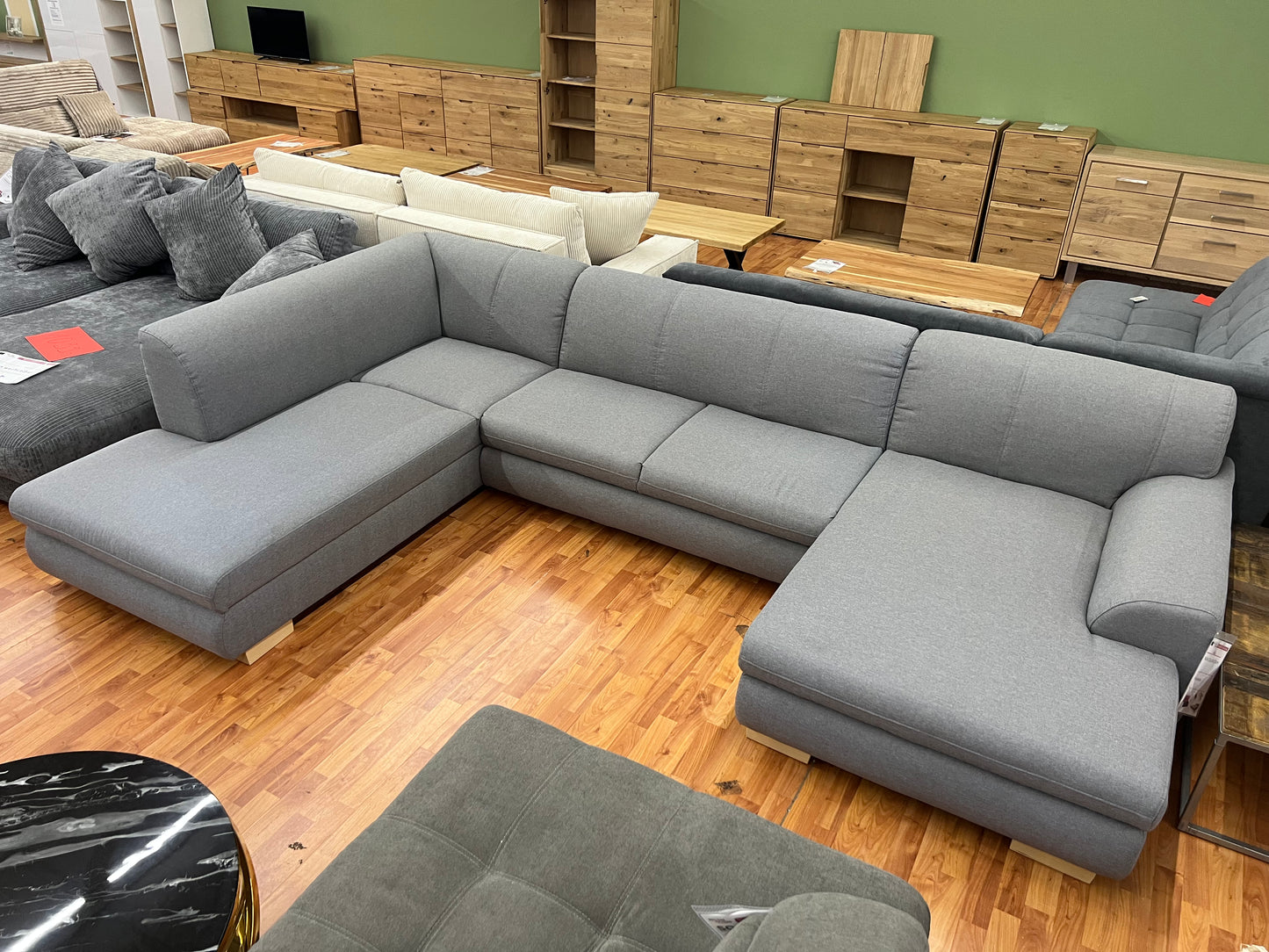 Wohnlandschaft Sofa Couch + Grau