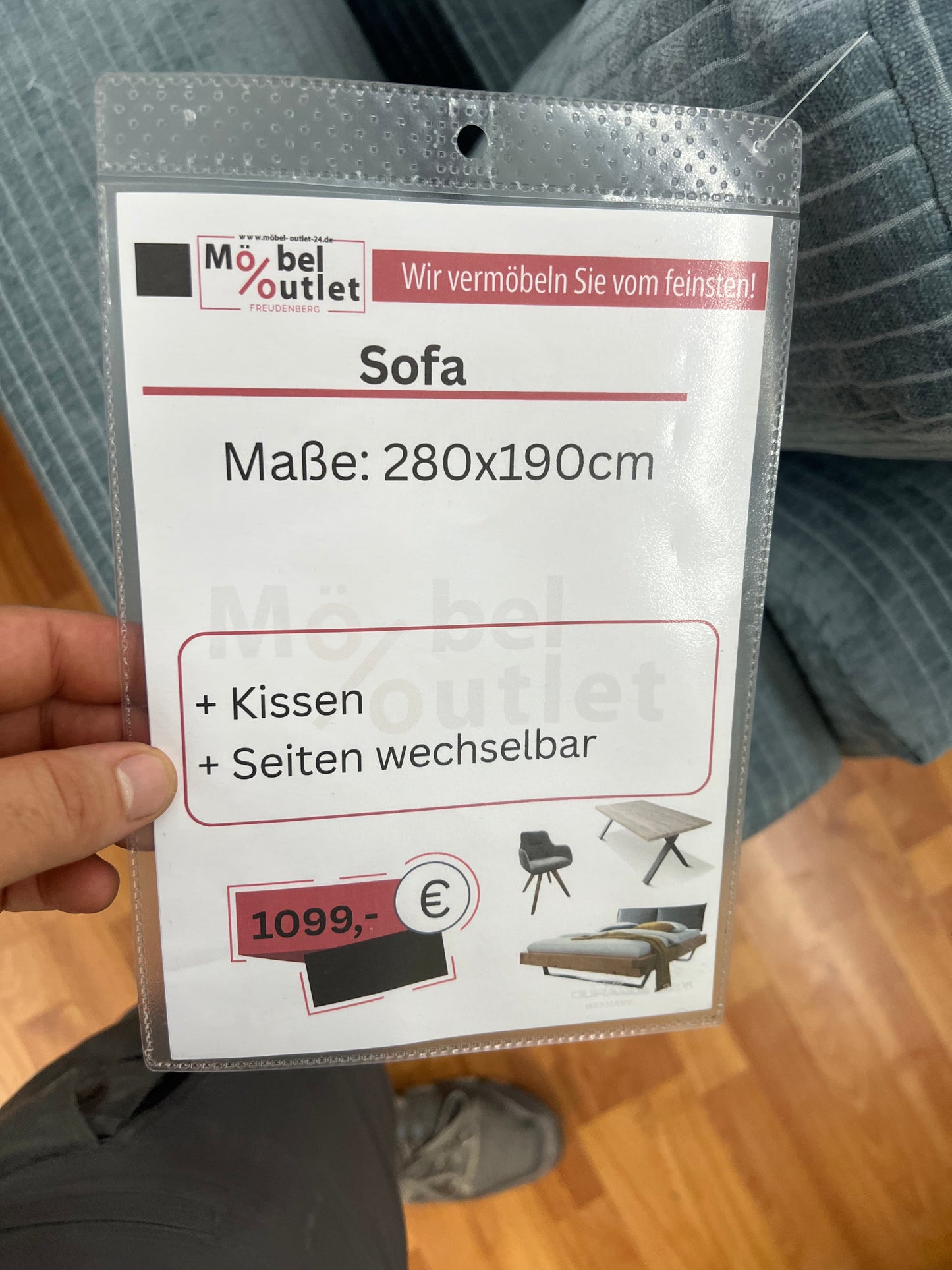 BIG Sofa Couch Wohnlandschaft + Kissen + Seiten wechselbar