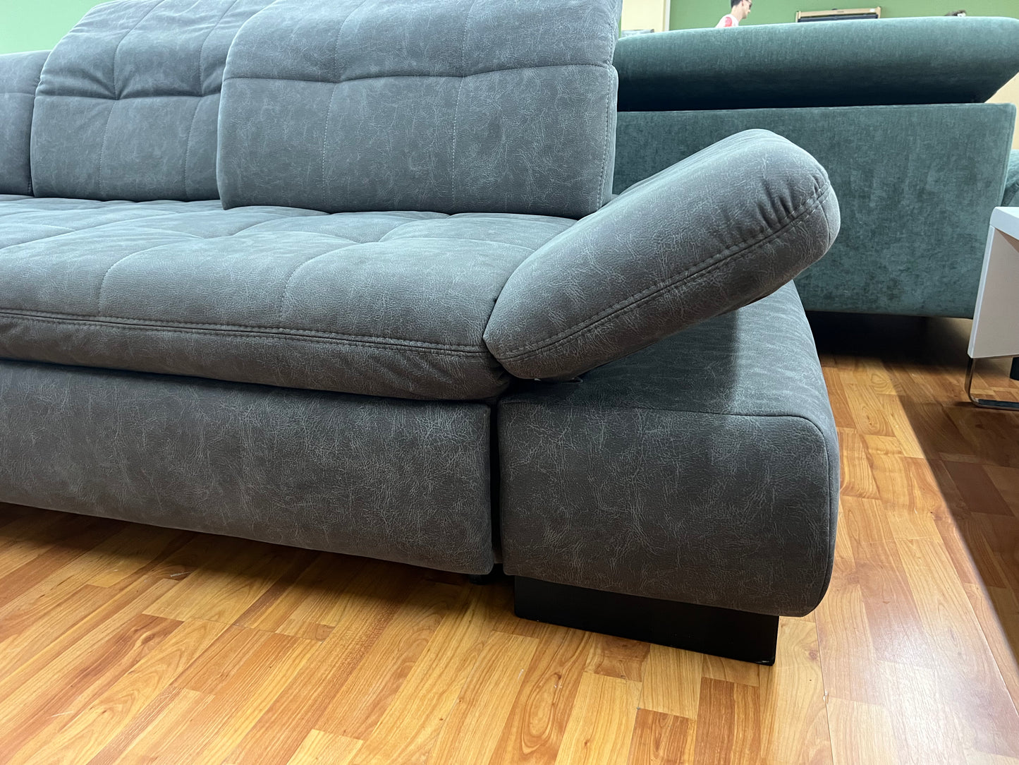 Sofa Couch + Bettfunktion + Rückentiefen verstellbar + Kopfteile verstellbar