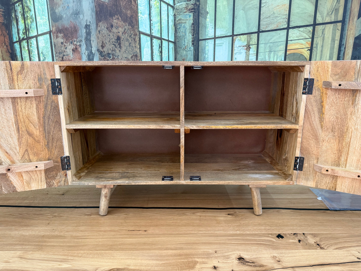 Kommode Schrank + Bemalung + MASSIVHOLZ MANGO + EINZELSTÜCK