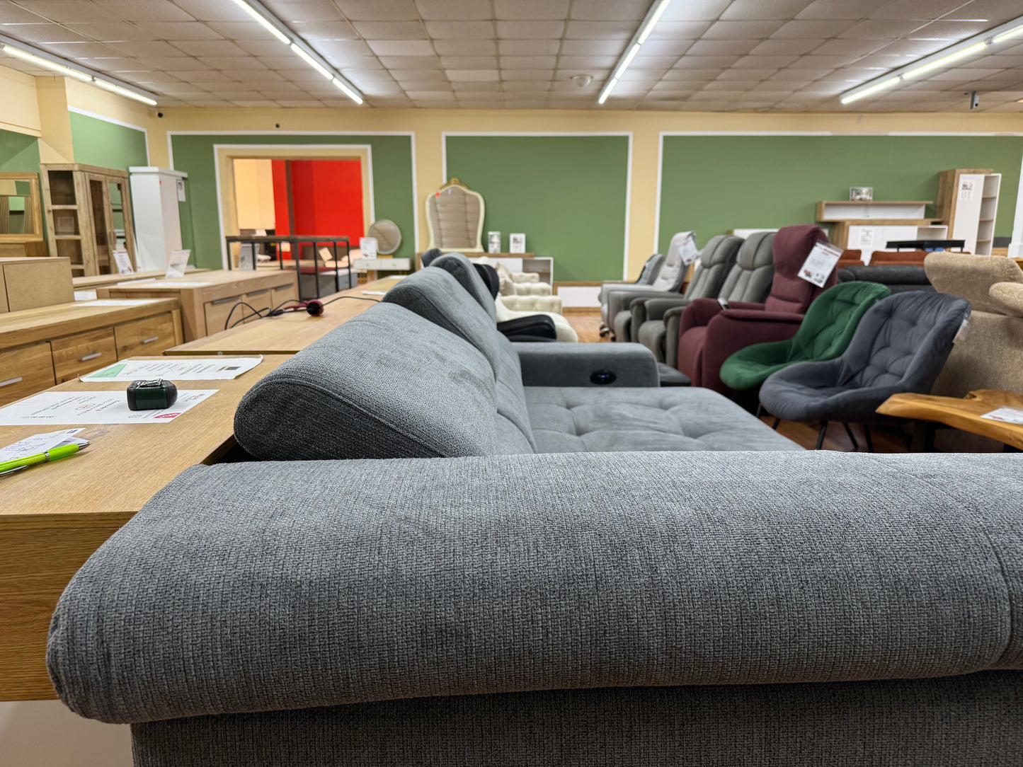 Couch Sofa Wohnlandschaft +USB +elektr. Sitztiefenverstellung +Kopfstützenverstellung +Stauraum +Rückenlehnenverstellung