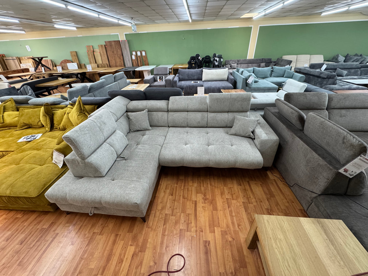 Couch Sofa Wohnlandschaft +USB +elektr. Sitztiefenverstellung +Kopfstützenverstellung +Stauraum +Rückenlehnenverstellung