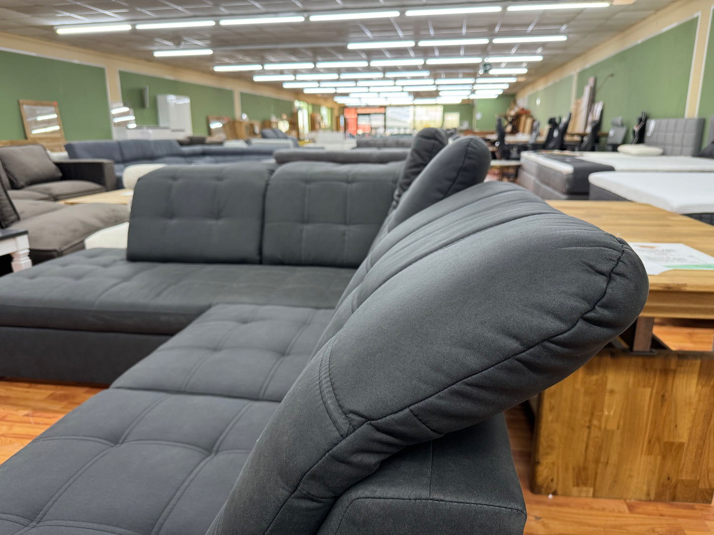 Sofa Couch Wohnlandschaft +Kopfstützenverstellung +Stauraum +Bettfunktion