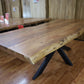 Esstisch Tisch + Massivholz Akazie +Echte Baumkante 220x100cm