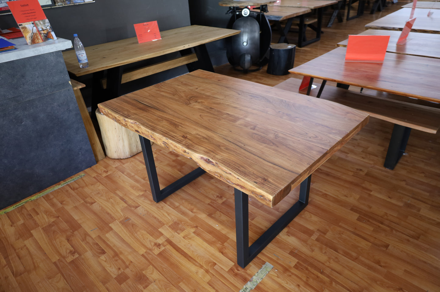 Esstisch Tisch + Massivholz Akazie +Echte Baumkante 180x90cm