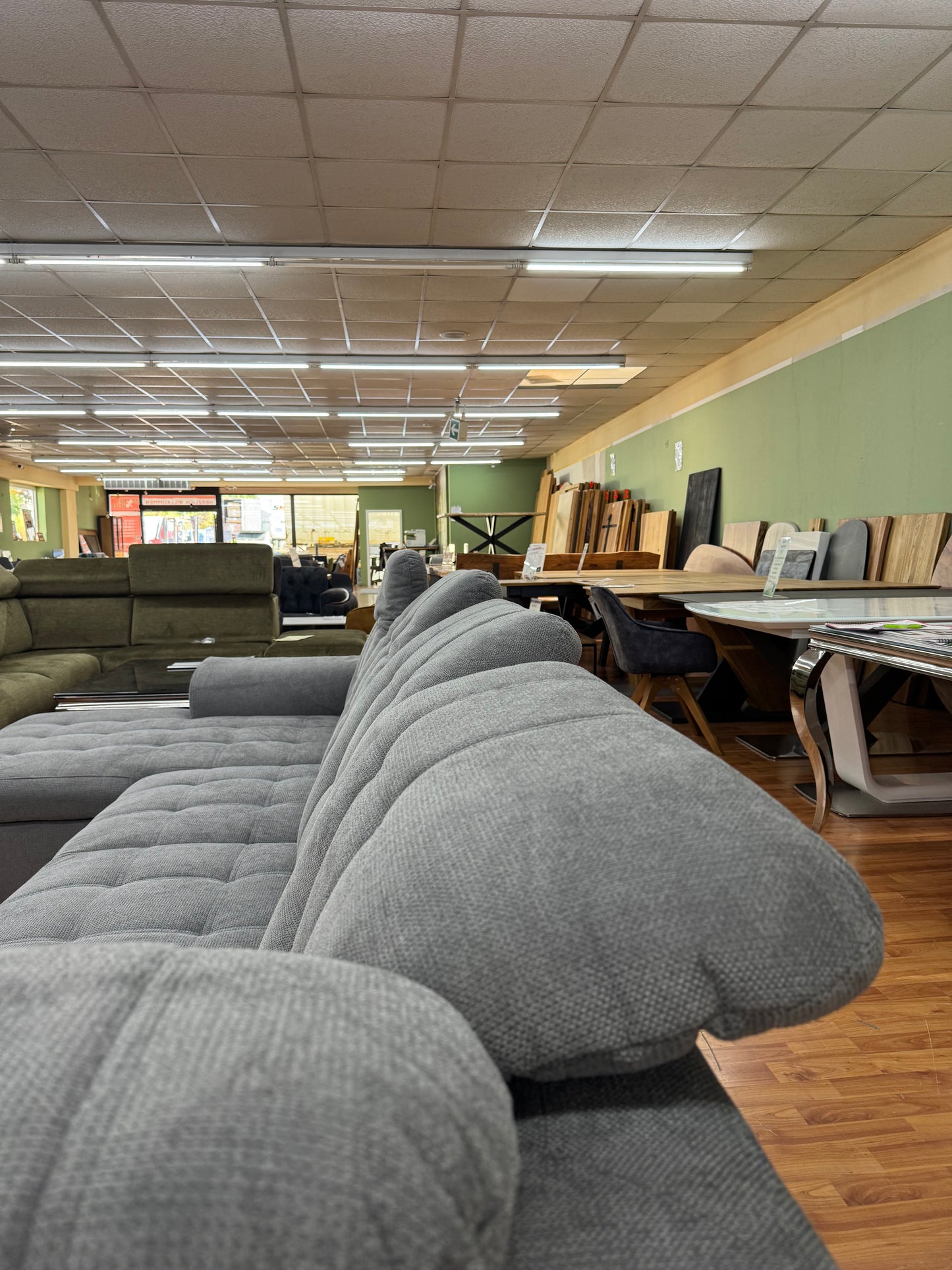 Wohnlandschaft Sofa Couch +Bettfunktion +Stauraum +Kopfteile verstellbar