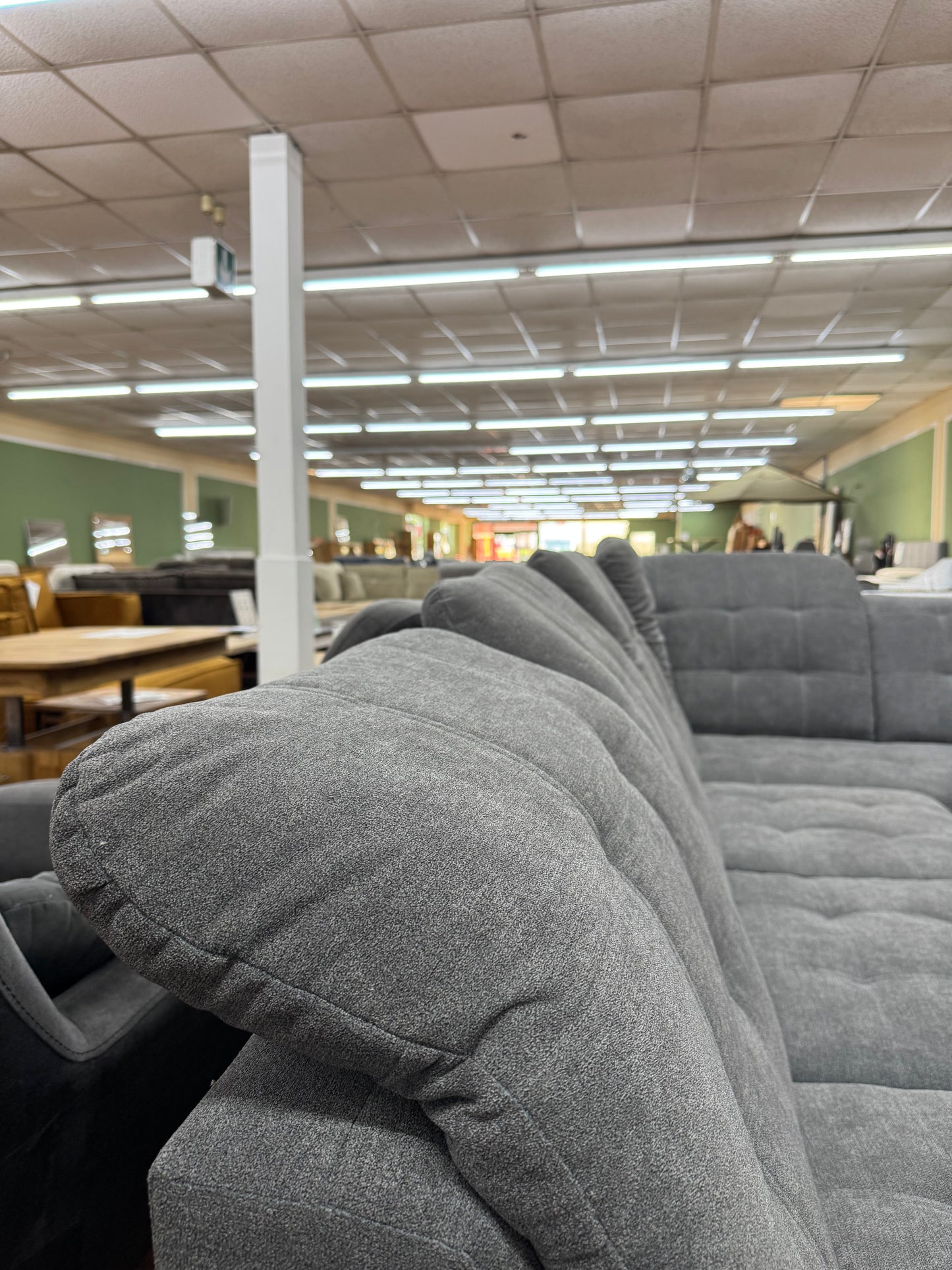Wohnlandschaft Sofa Couch +Bettfunktion +Stauraum +Kopfstützenverstellung