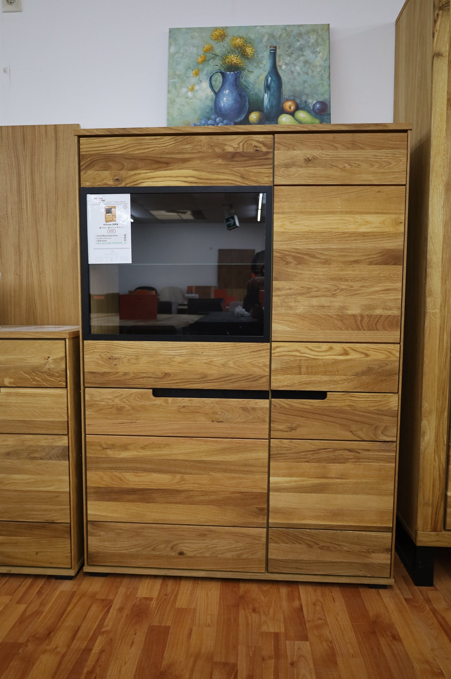 Kommode + Soft-Close + Front Massiv Holz Eiche + Stauraum groß