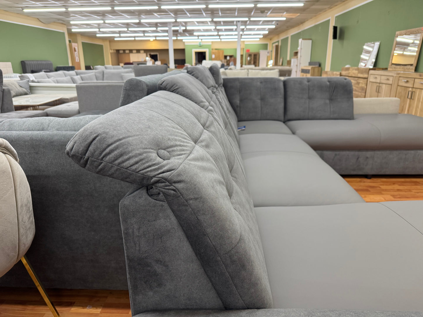 Wohnlandschaft Sofa Couch +Kopfstützenverstellung