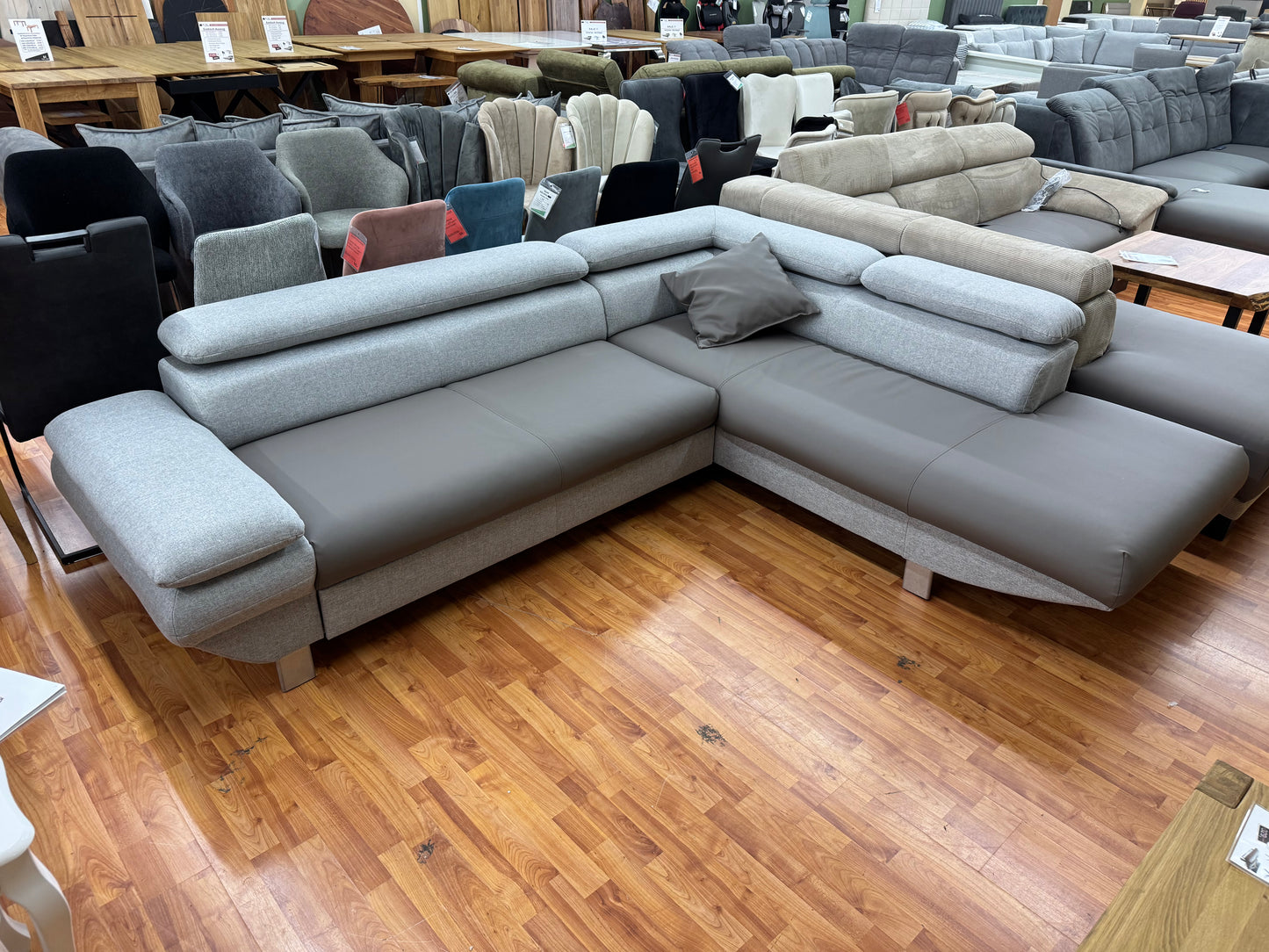 Sofa Couch Wohnlandschaft +Bettfunktion +Kopfstützenverstellung +Armlehnenverstellung