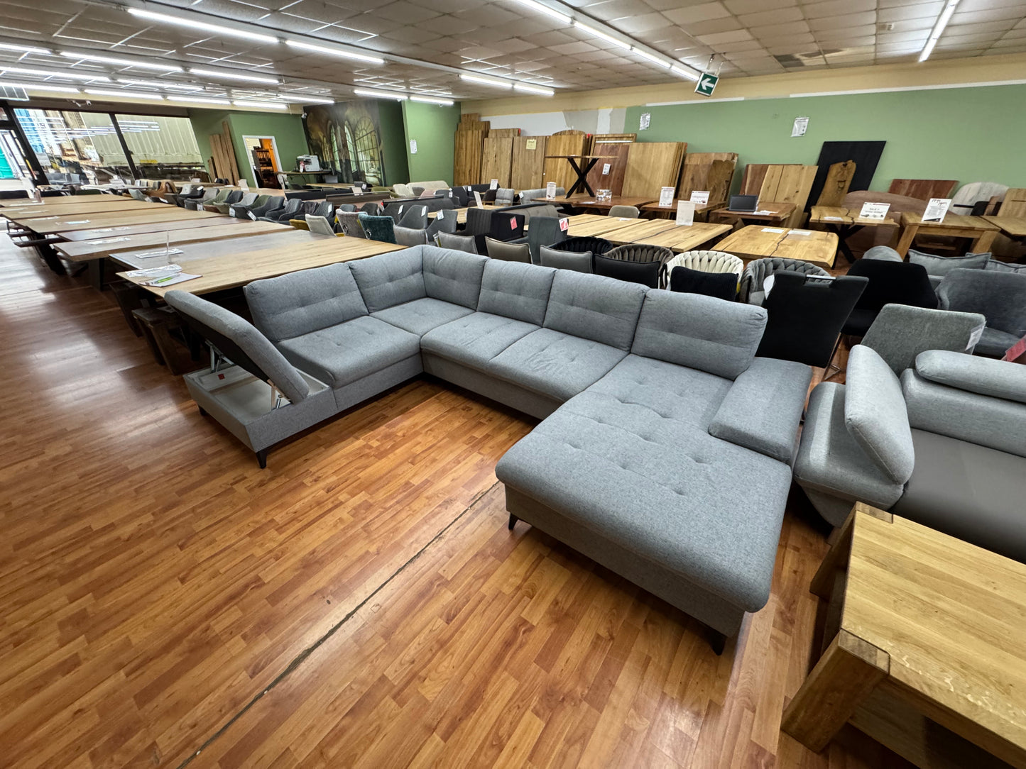 Wohnlandschaft Sofa Couch +Stauraum