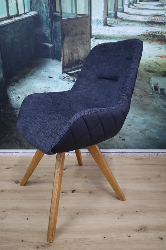 Stuhl Esszimmer + 180° drehbar + Rückdrehfunktion + Massivholz Gestell