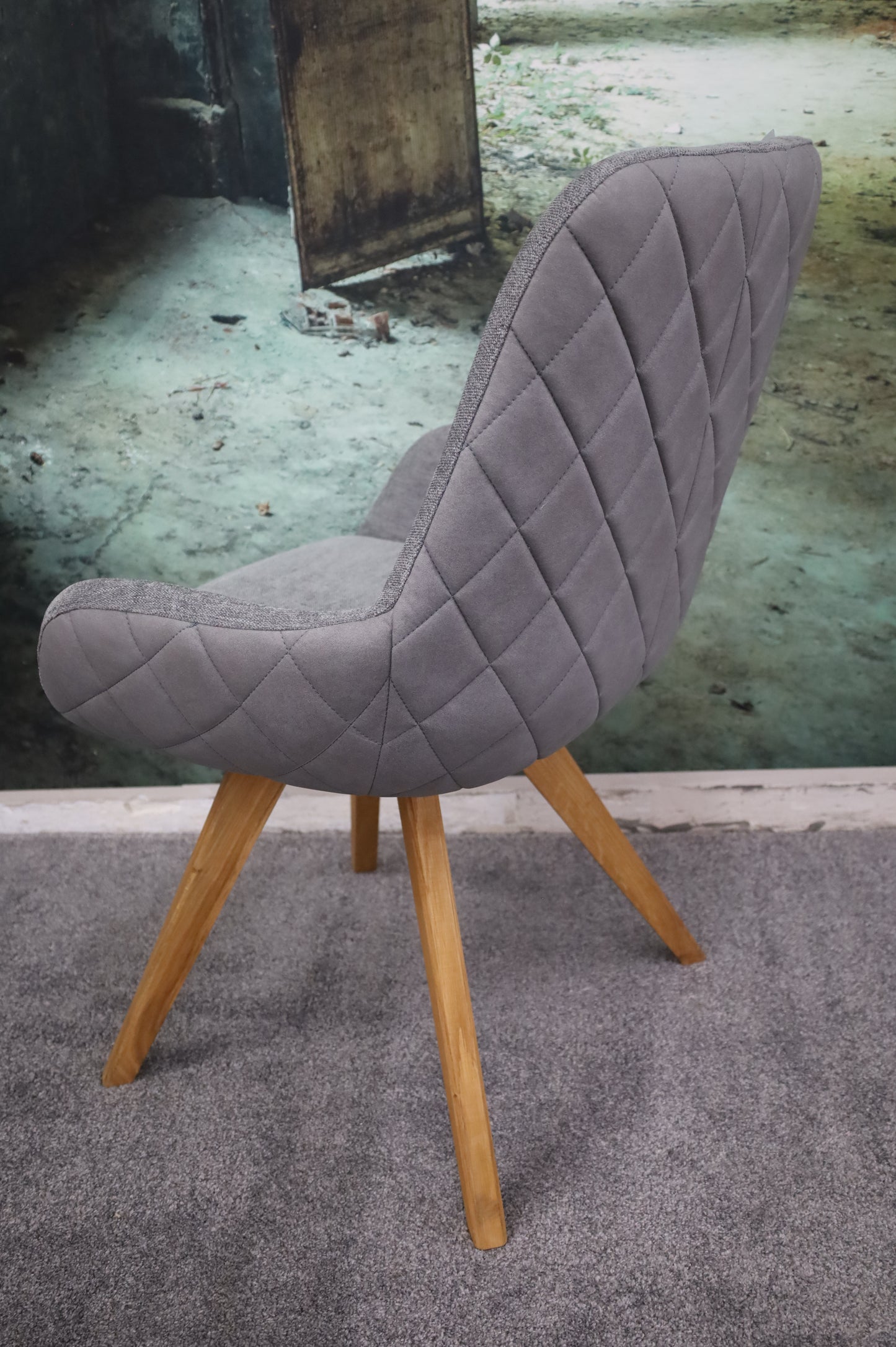 Stuhl Esszimmer + 180° drehbar + Rückdrehfunktion + Massivholz Gestell