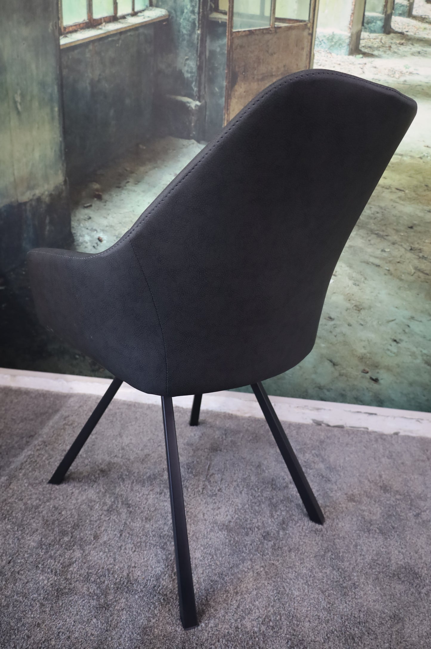 Esszimmerstuhl Stuhl 180° drehbar +Rückdrehfunktion +Kunstleder