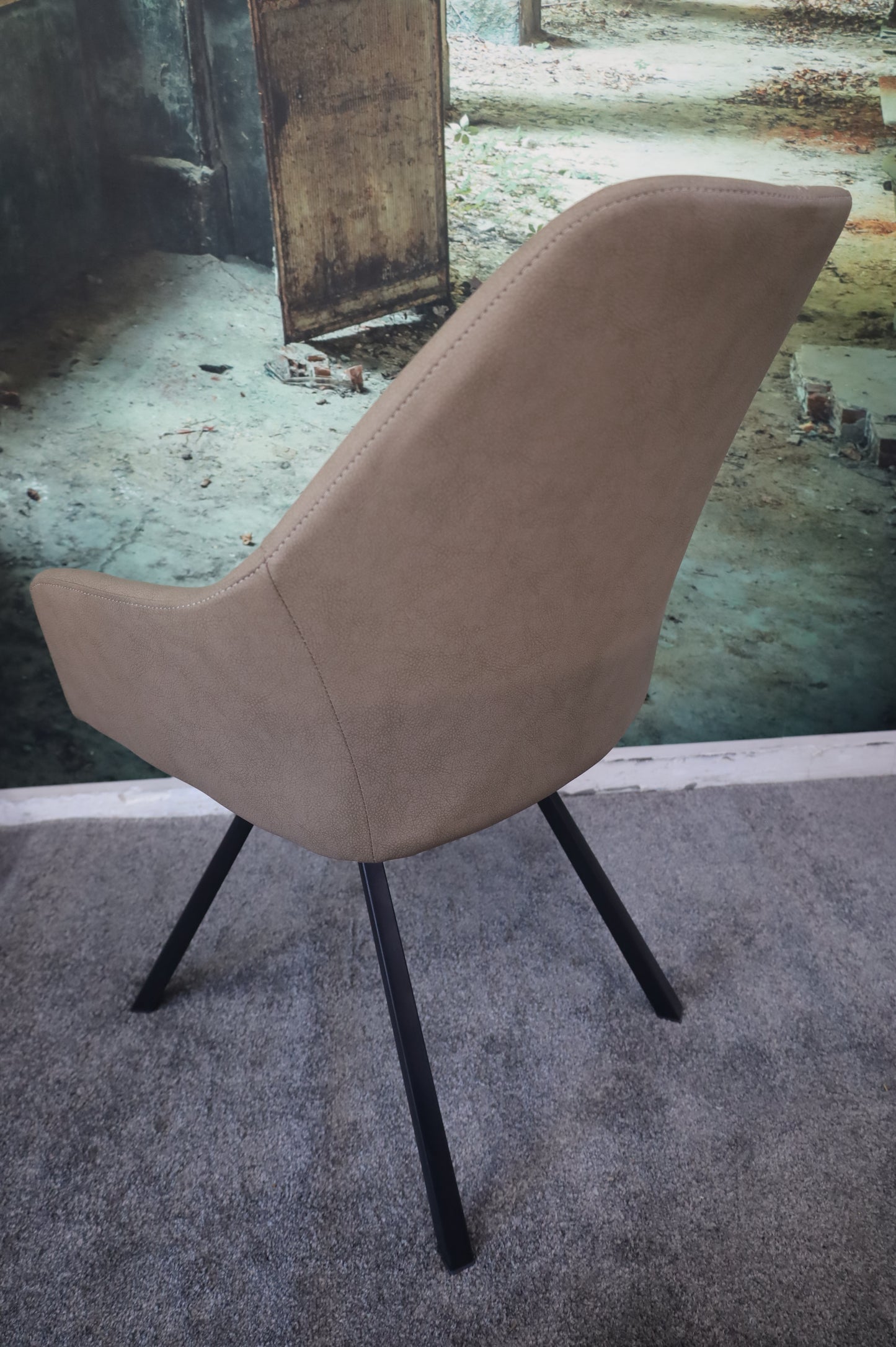 Esszimmerstuhl Stuhl +180° drehbar +Rückdrehfunktion +Kunstleder