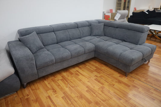 Sofa Couch Wohnlandschaft +elektrische Sitztiefe +Stauraum +Kissen