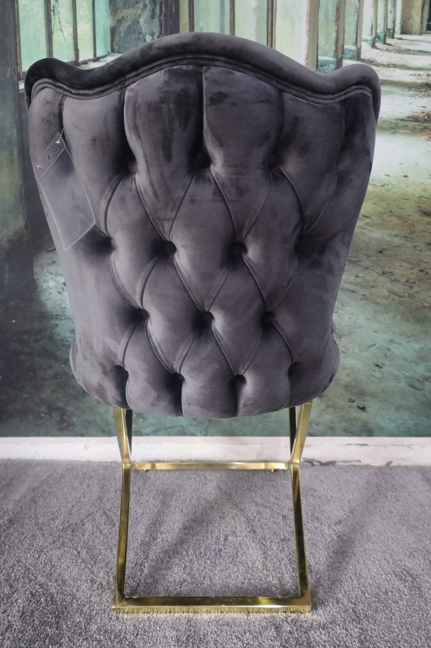 Esszimmerstuhl Stuhl +Samtstoff +Gestell in Gold oder Chrom +Farben