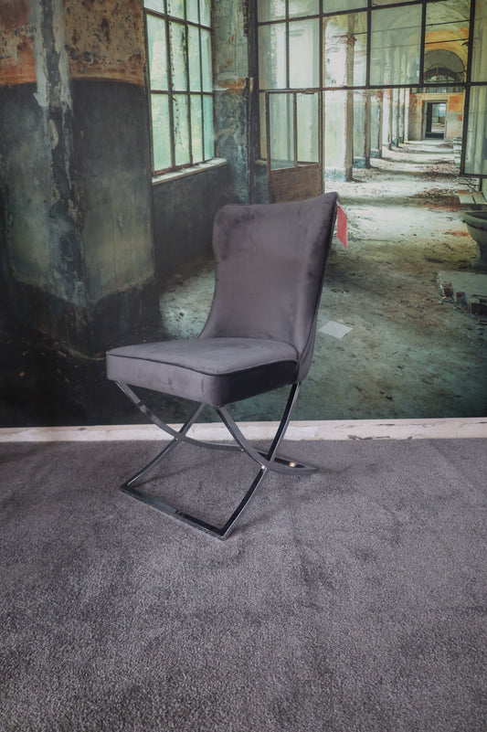 Esszimmerstuhl Stuhl +Samtstoff +Gold oder Chrom Gestell +mehrere Farben