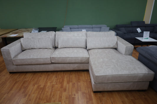 Sofa Couch Wohnlandschaft + Samtstoff +Kissen +Big-Sofa