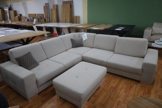 Sofa Couch Wohnlandschaft +Bettfunktion+Sitztiefe verstellbar