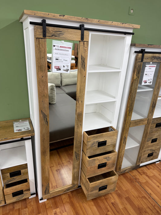 Garderobenschrank Kommode +Mango Massiv +Industrial Look +verschiedene Varianten