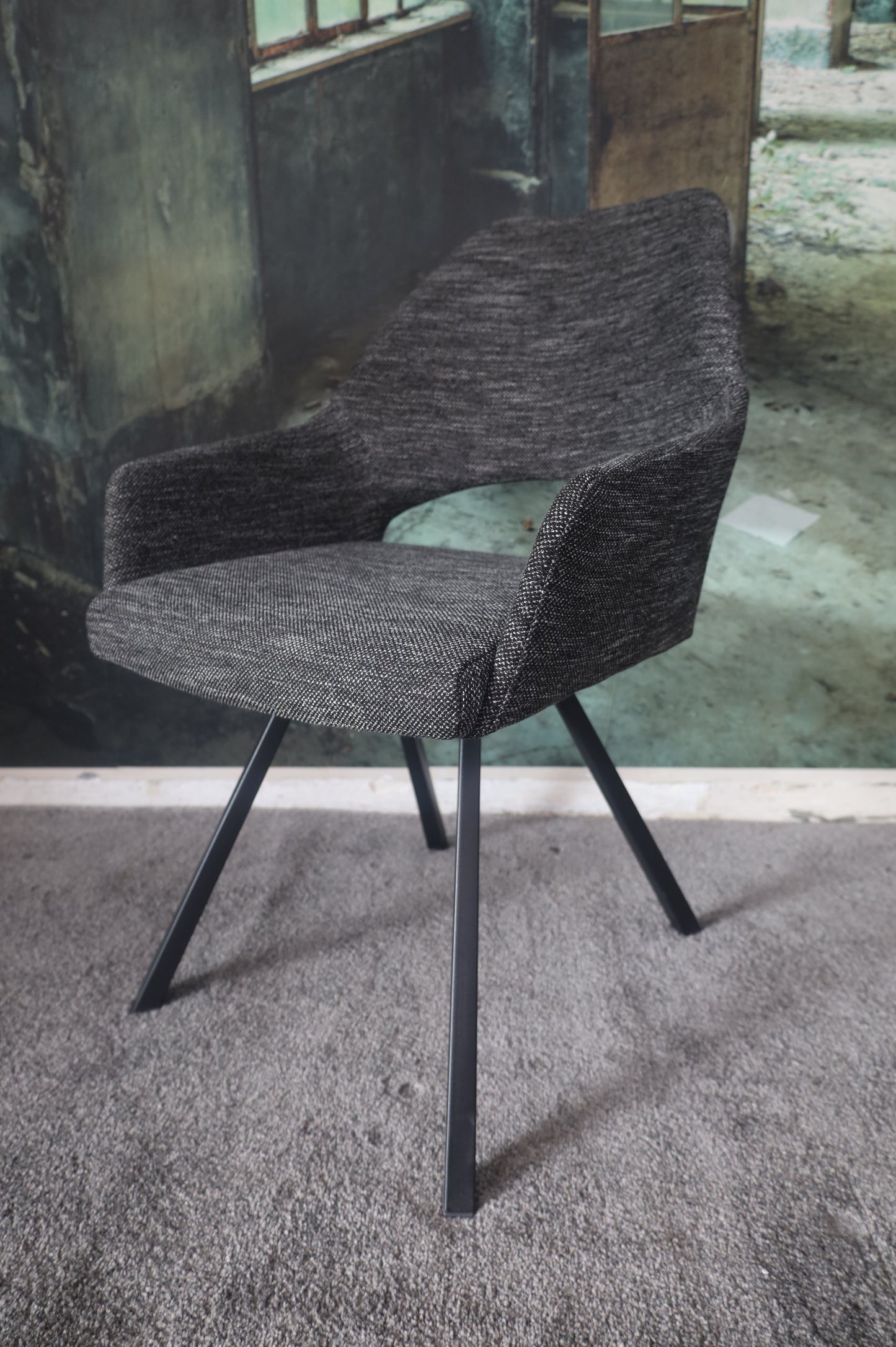 Stuhl Esszimmerstuhl Armlehnestuhl+2 Gestelle wählbar Schwarz/Silber