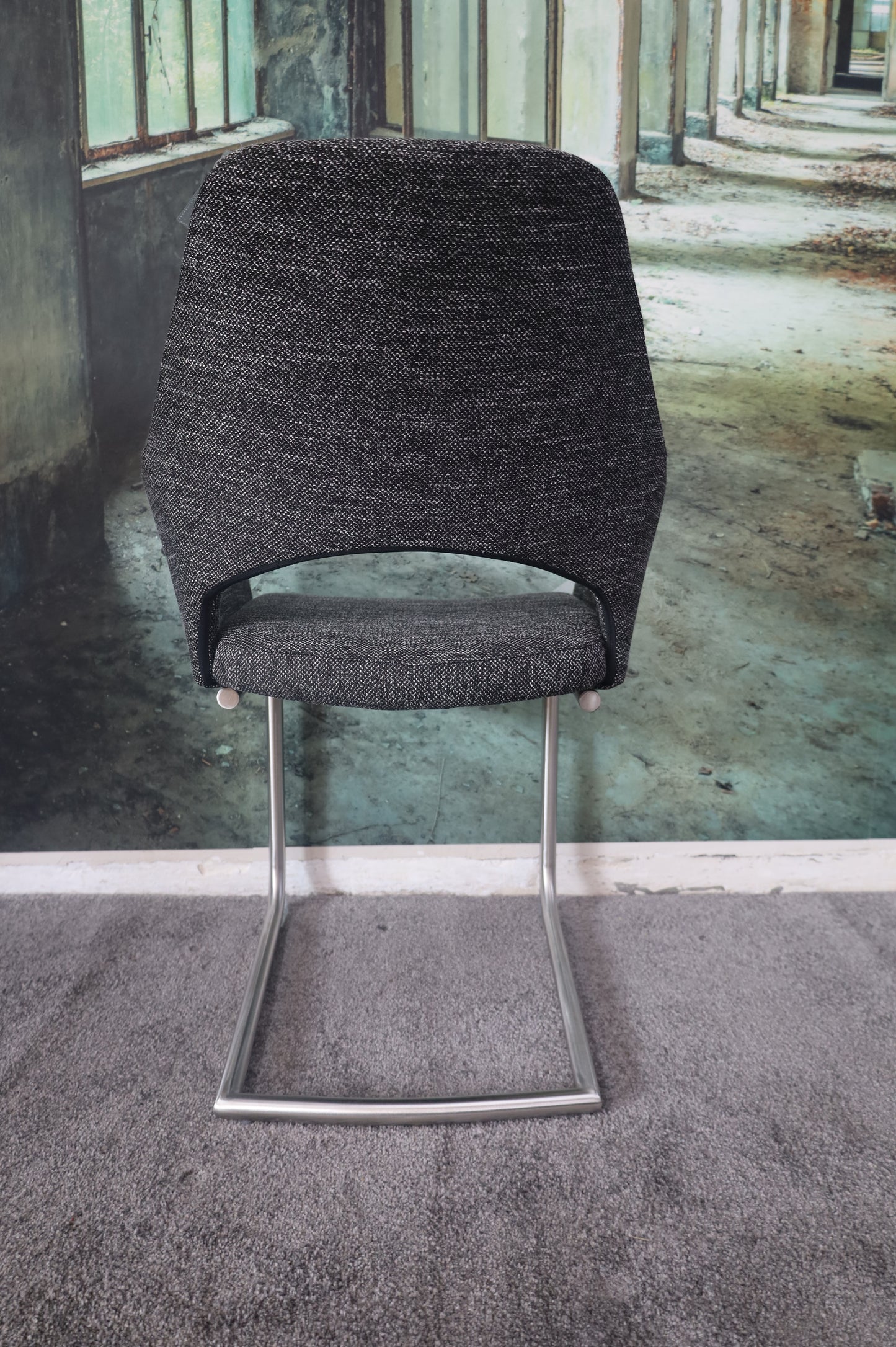 Stuhl Esszimmerstuhl Armlehnestuhl+2 Gestelle wählbar Schwarz/Silber