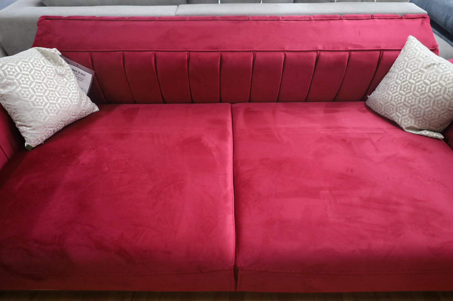 Sofa Couch Wohnlandschaft +Kissen +Sitztiefe verstellbar