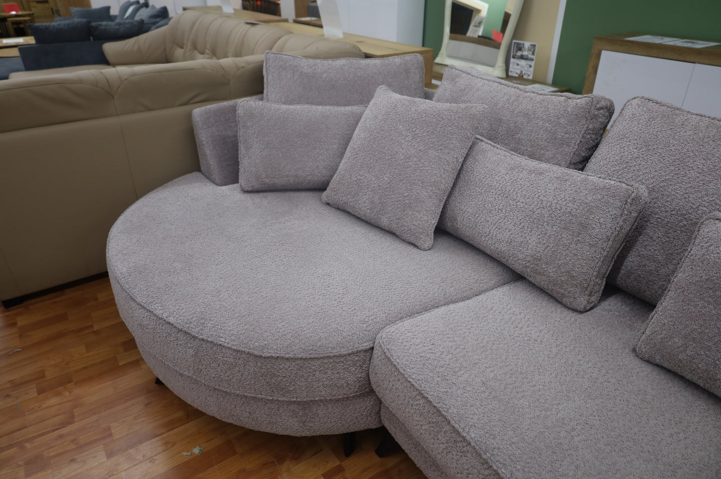 Sofa Couch Wohnlandschaft +Kissen +Teddystoff