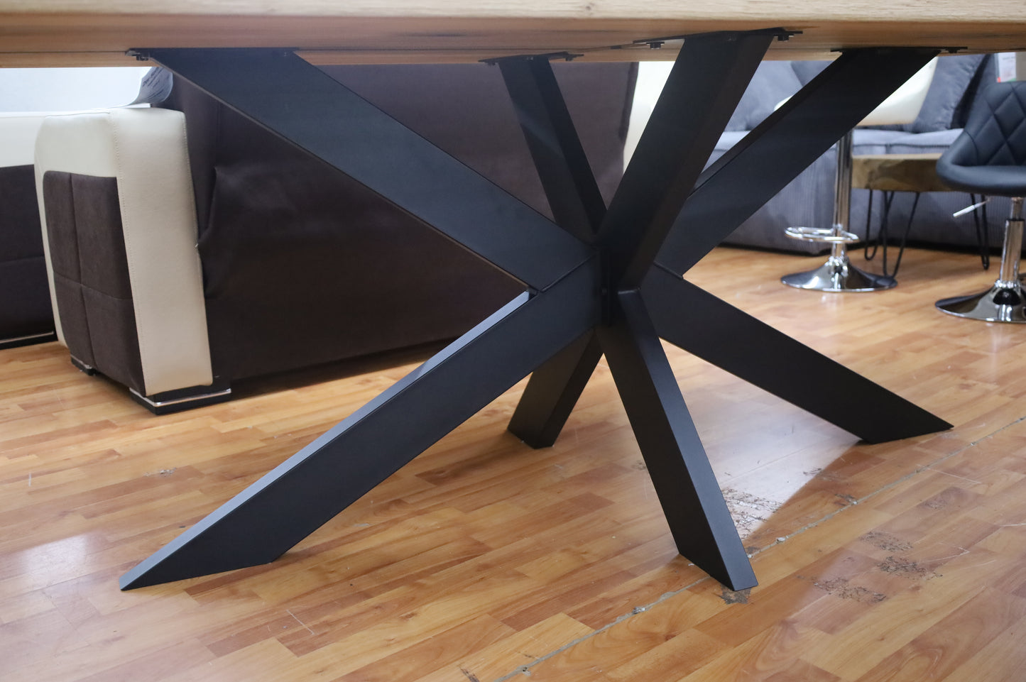 Esstisch Tisch +Massivholz Eiche VOLL 4cm +Baumkante +Epoxidharz