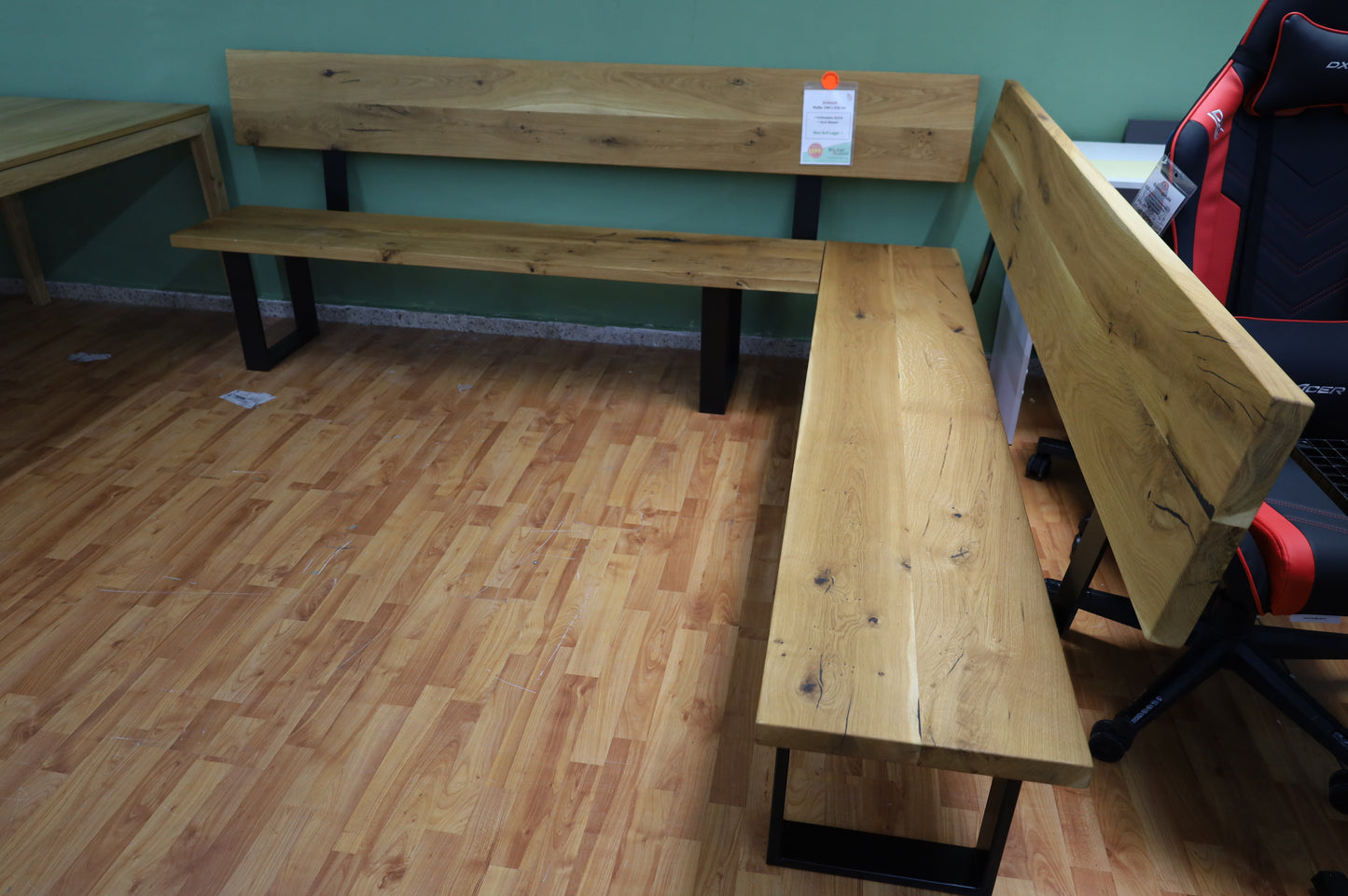 Eckbank + Vollmassiv Eiche + 4cm Massiv Kante + Neu auf Lager