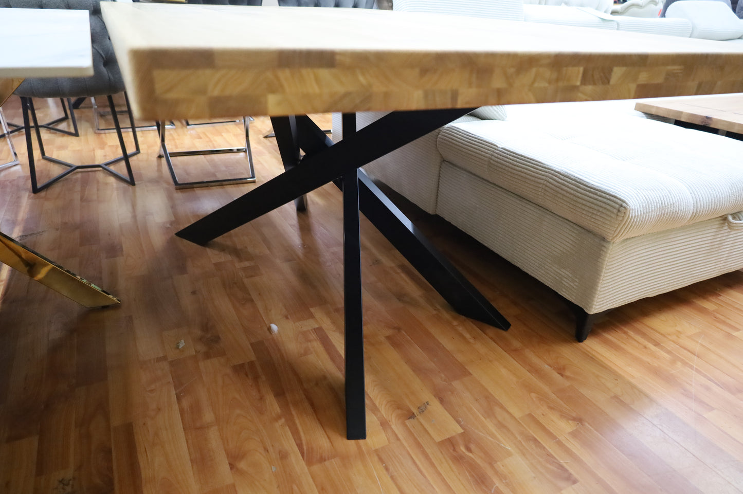 Esstisch Eiche GERADE + Stern + Massivholz Eiche Einzelstück