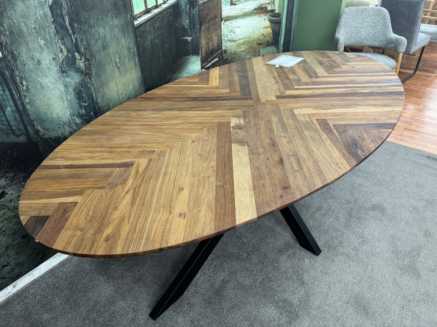 Esstisch Fischgräte +Spiedergestell