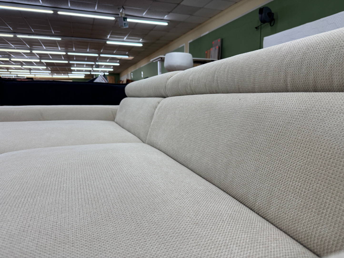 Sofa Couch Wohnlandschaft +Hocker +Kopfstützenverstellung