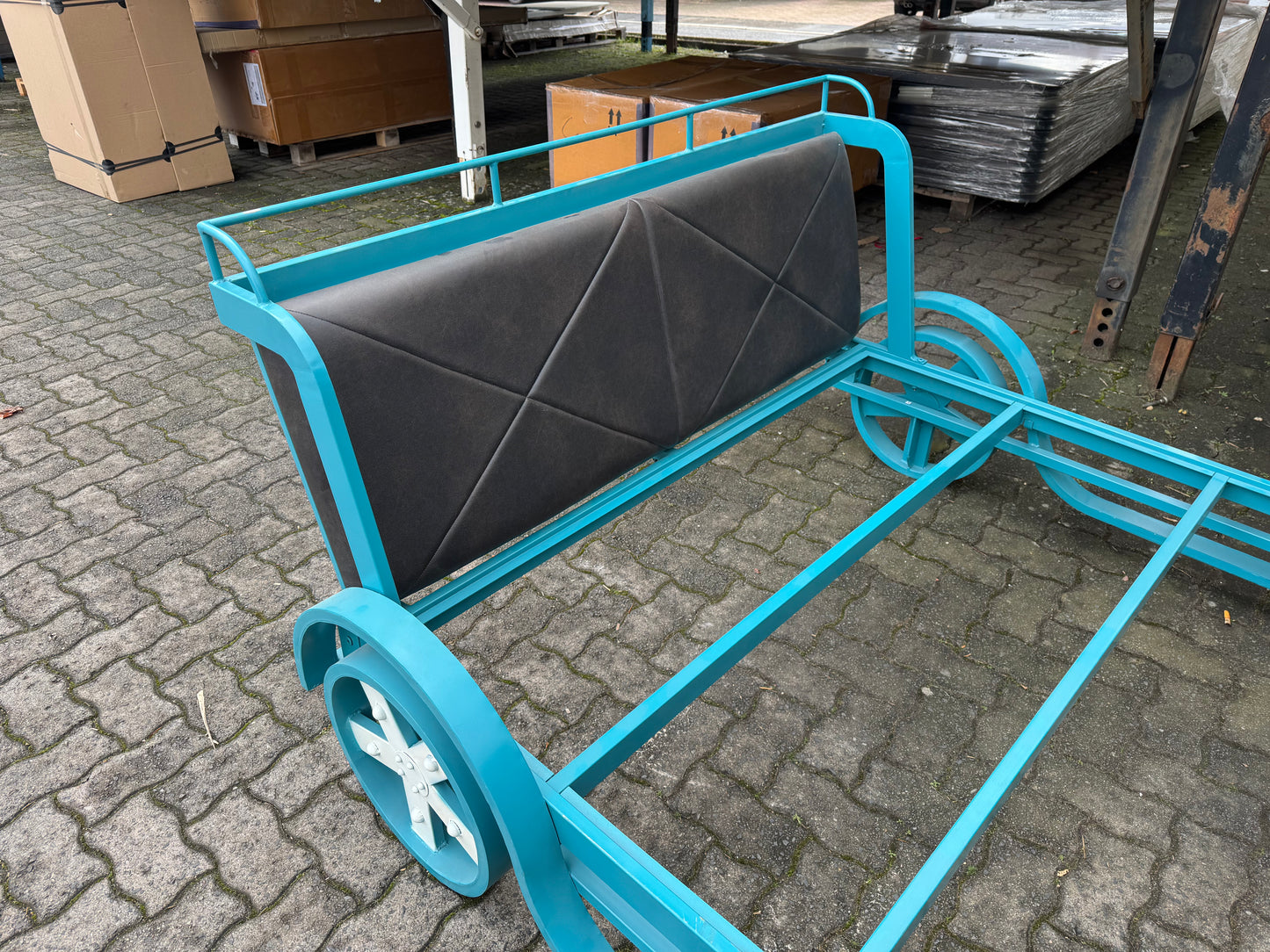 Vw Bulli Bettgestell +Metallgestell +Lederkopfteil +Einzelstück