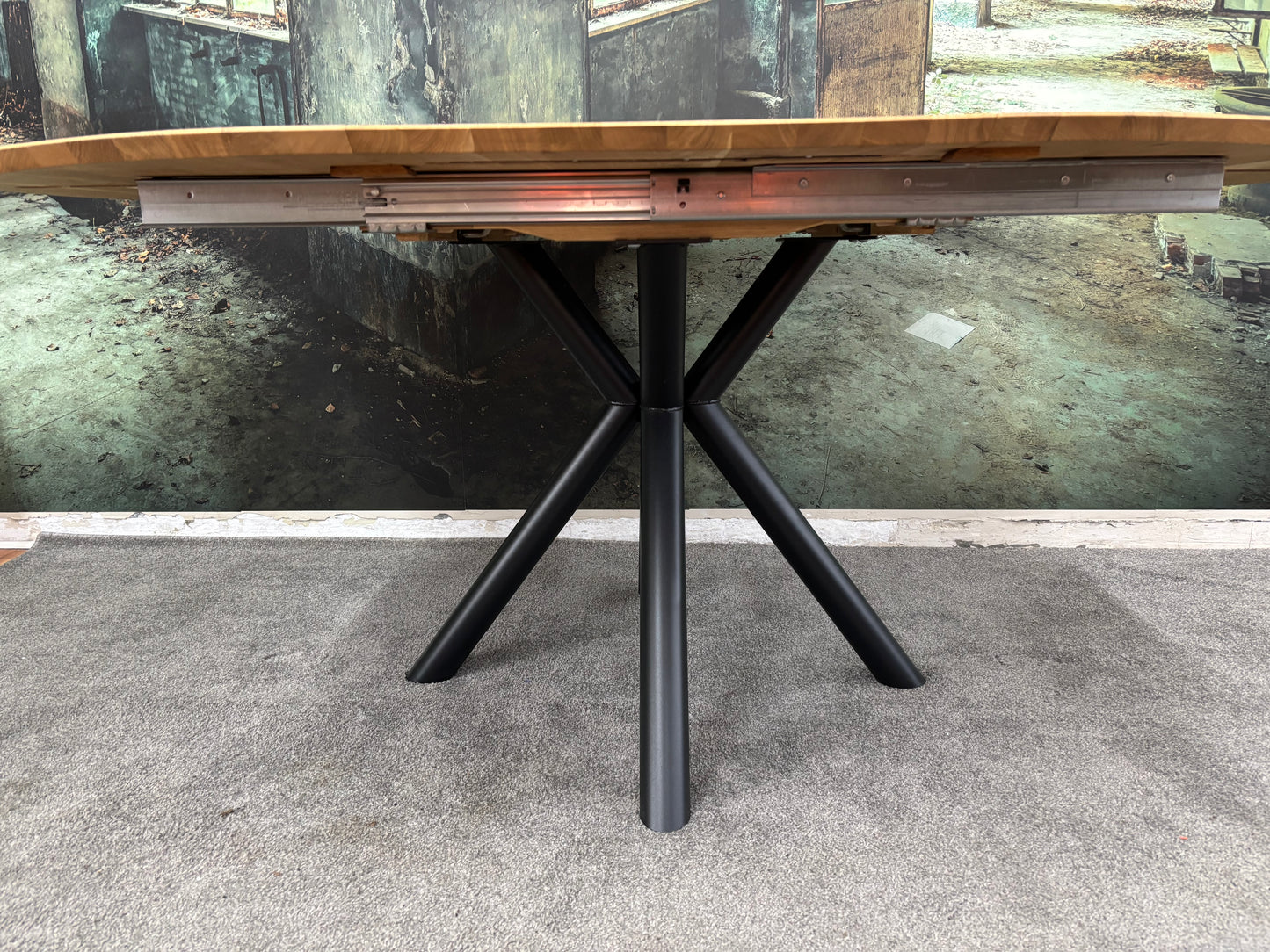 Esstisch Tisch +Auszug +RUND +Vollmassiv Eiche +auf Lager + Spider