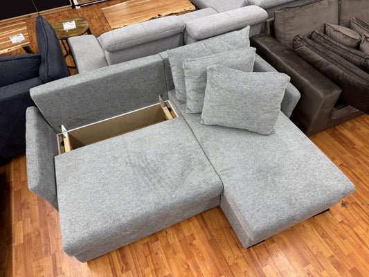 Sofa Couch Wohnlandschaft +Bettfunktion +Stauraum +Seitenwechselbar