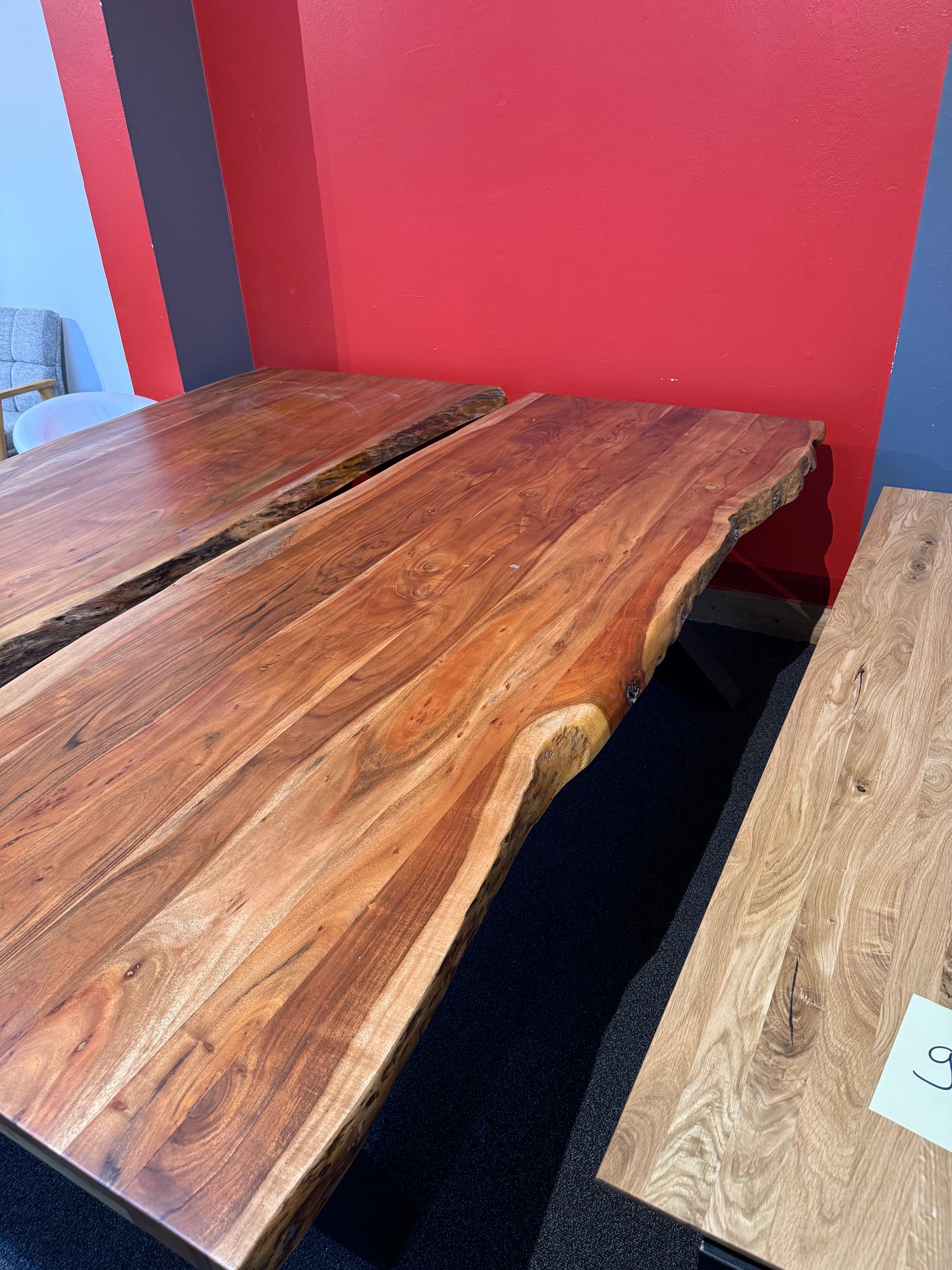 Esstisch Akazie +Massivholz +Metallgestell +B-Ware