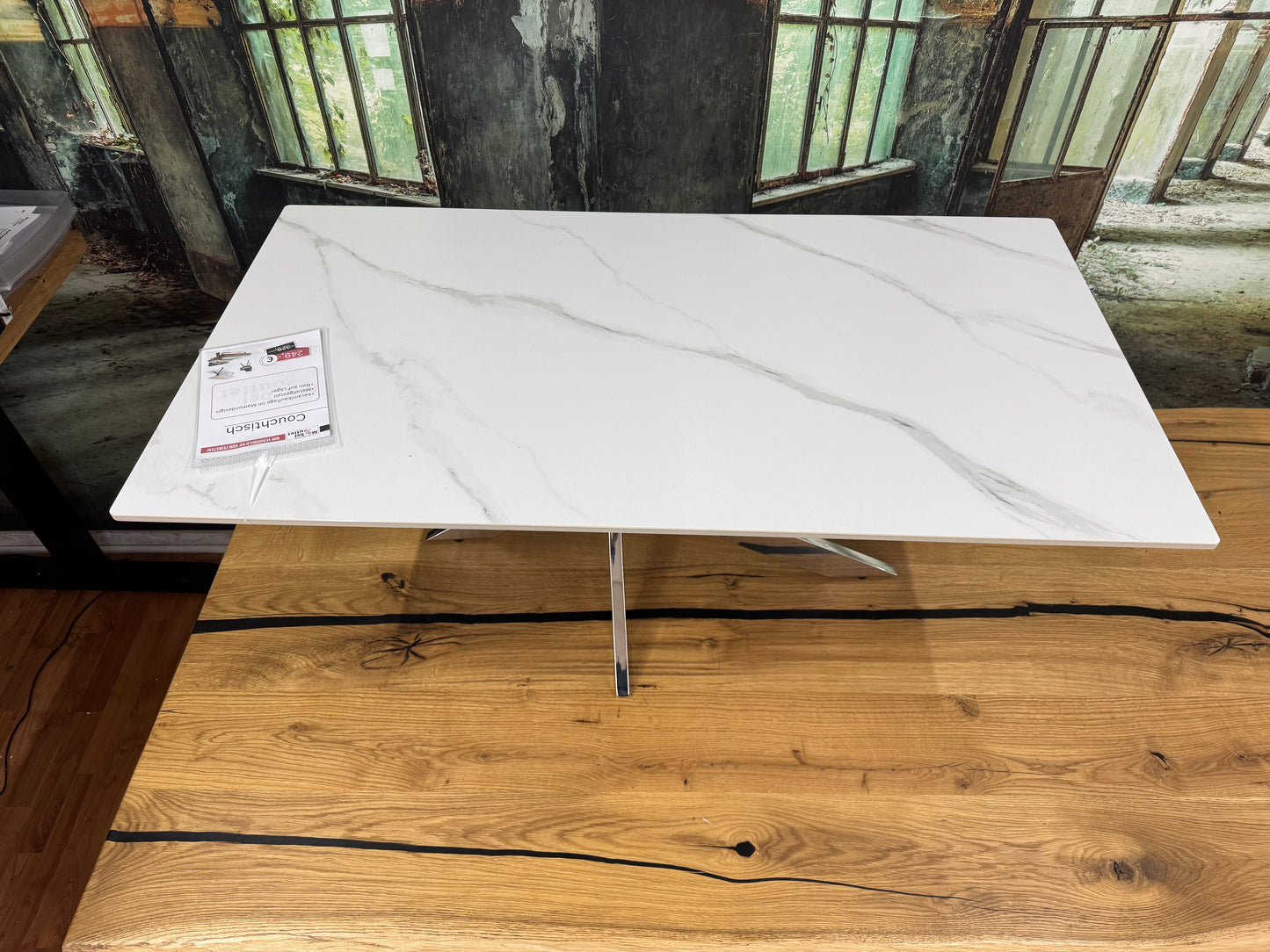 Couchtisch Tisch Wohnzimmertisch +Marmoroptik +Metallgestell +Neu auf Lager