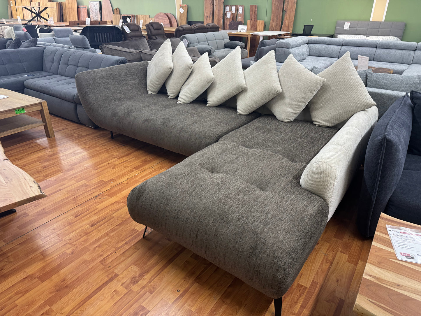 Sofa Couch Wohnlandschaft +Kissen +BIG Sofa