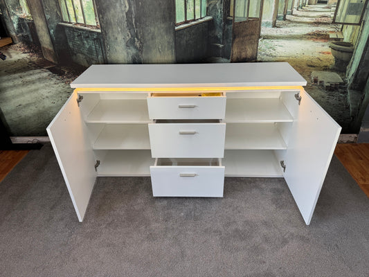 Highboard Kommode Sideboard +LED-Beleuchtung +Schubladen +vers. Modelle +Neu auf Lager
